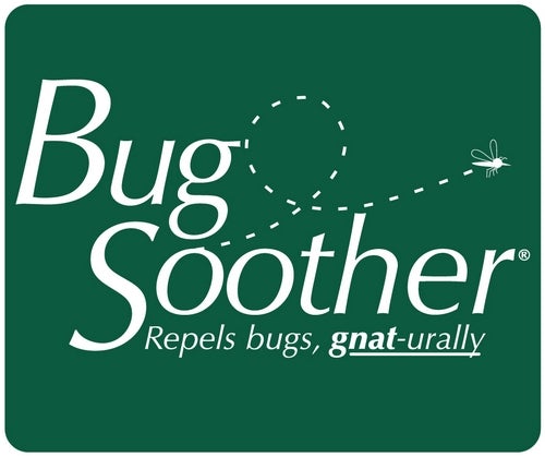 bug soother white text